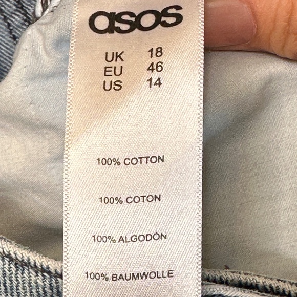 ASOS | Slight Acid Wash Stonewash Denim Plus Size Jean Shorts - Picture 8 of 10